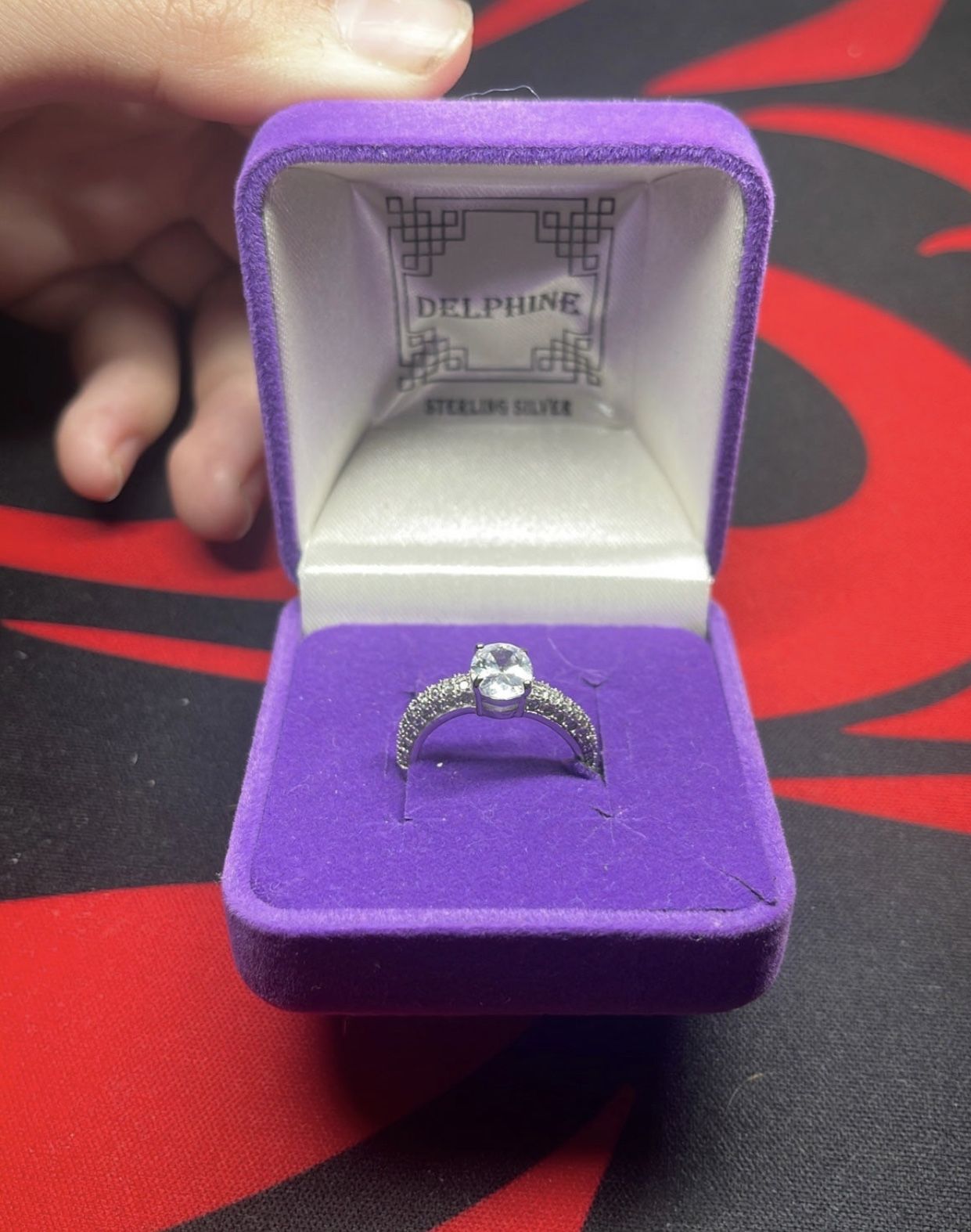 Delphine Diamond Ring Silver