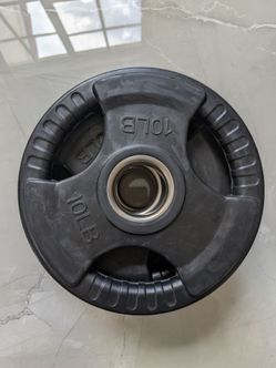 10 LB Olympic Rubber Grip Weight Plate
