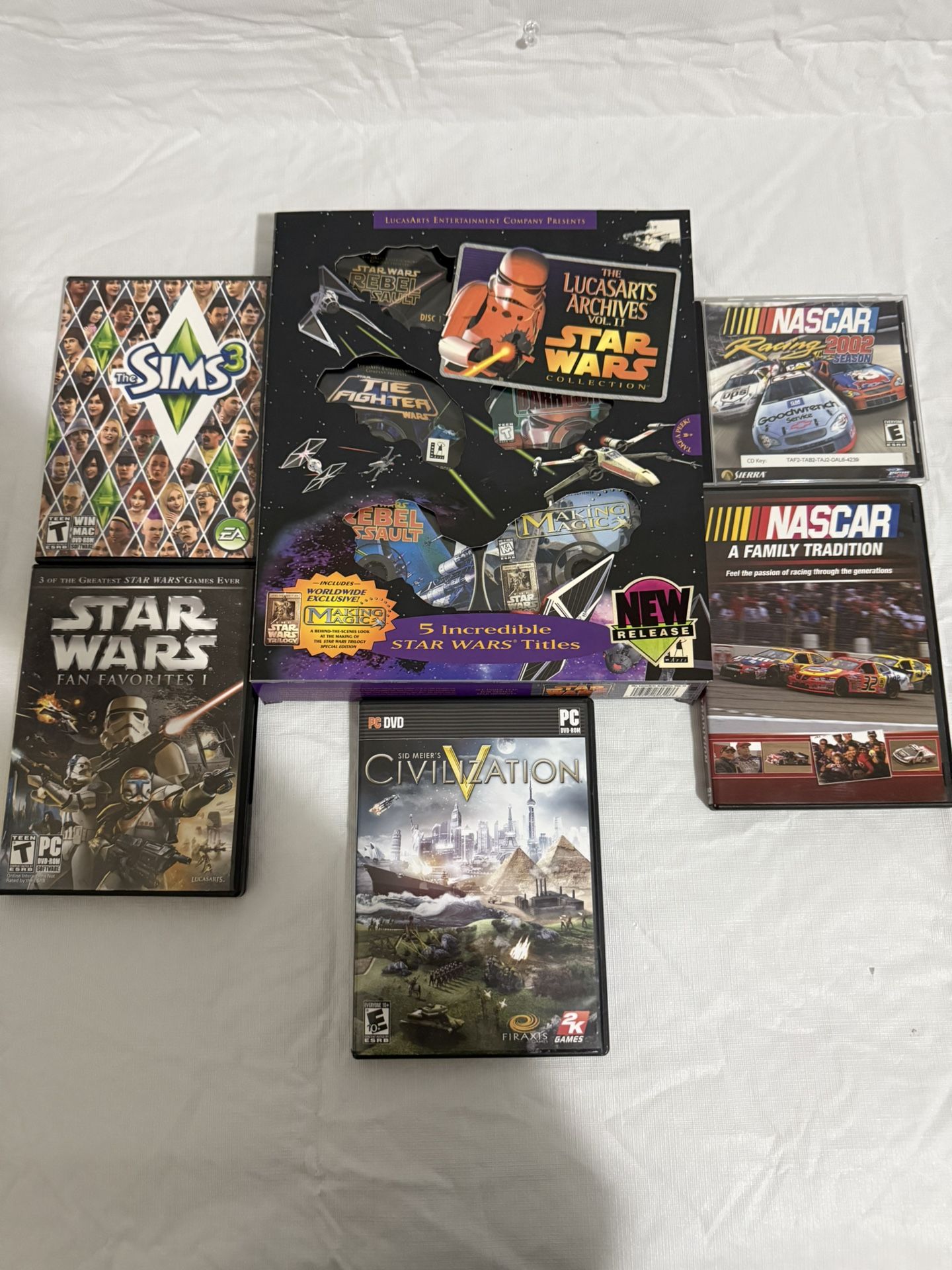 Vintage PC Computer Video Games Star Wars Sims Others