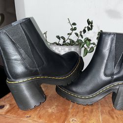 PENCE LEATHER FLARED HEEL CHELSEA BOOTS