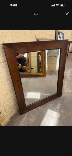 Wood mirror 25 by 31