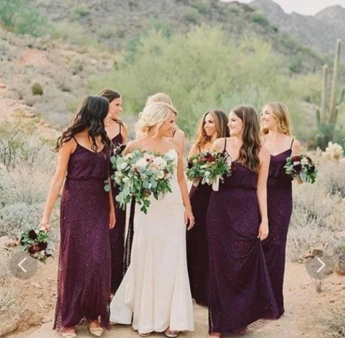 Adrianna Papell Sleeveless Beaded Gown (Cassis) Size