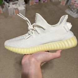 Size 8 - CLEAN adidas Yeezy Boost 350 V2 Low Cream White / Triple White