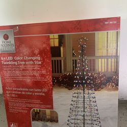 6ft LED Color Changing Twinkling Tree with Star