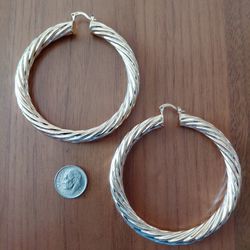 Large Gold Hoop Earrings 