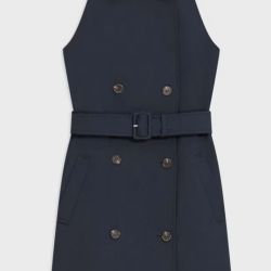 Halter Trench Dress in Good Wool