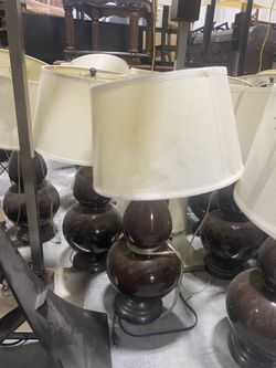 Large Lot of Hotel Lamps – Table Lamps & Floor Lamps Bulk Sale