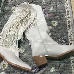 Women's Cowboy Fringed Boots 