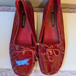 DKNY Red Patent Leather Shoes Size 10