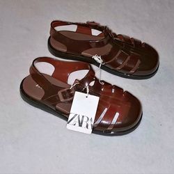 Zara girls youth sandals new