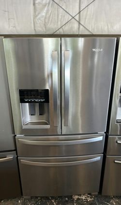 Whirlpool 4 Door Stainless Steel Refrigerator Fridge
