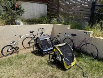 Adult Bikes with Kid Trailers!