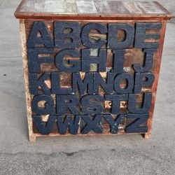 Alphabet Vintage Look Dresser