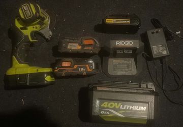 Ryobi, Ridged, DeWalt Batteries and Chargers