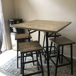 Bar Table / Dining Table And Chairs Set