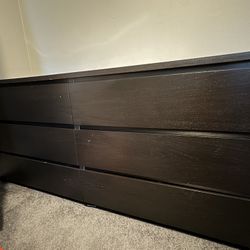 6 Drawers Black Dresser 