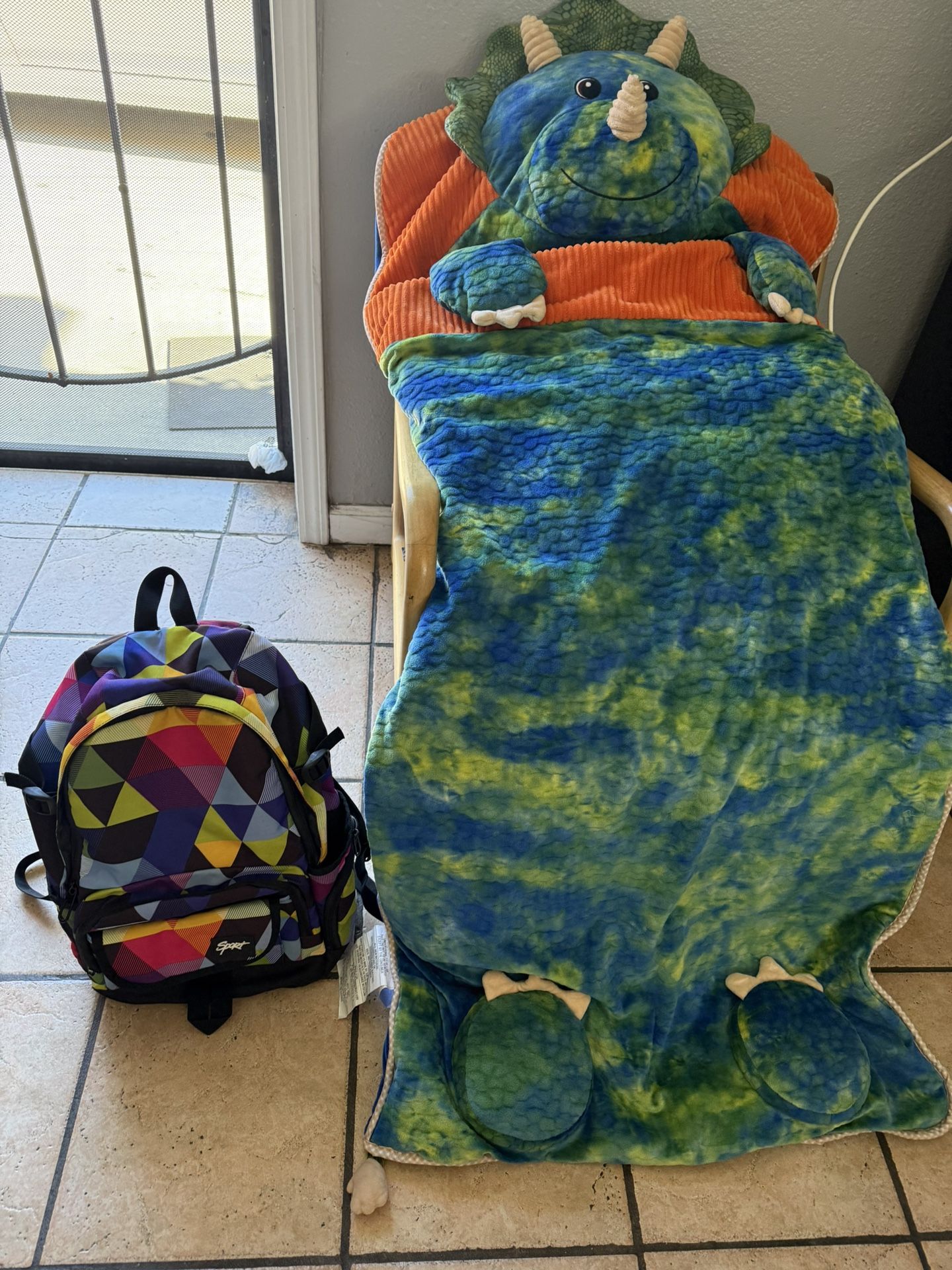 Kid Sleeping Bag & Sports Backpack