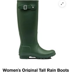 HUNTER rain boots Sz 7 US.