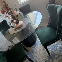 Emerald Green Dining Room Chairs 