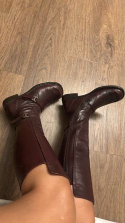 Vero Cuoio Burgundy brown leather boots