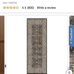 New Ruggable Flatwoven Washable Alessia Runner Rug, 2'6" x 7' with a matching pad.
