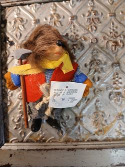 The character is often depicted in plaid clothing and various sizes, making different versions highly collectible.