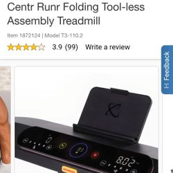 Centr Run Folding Treadmill 
