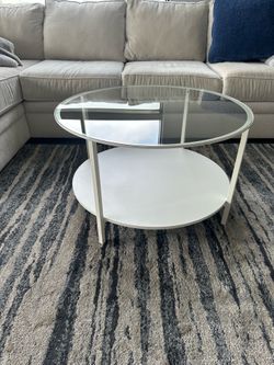 Modern 2- Tier Glass Coffee Table
