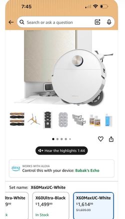 Dreame X60 Max Ultra Complete Robot Vacuum & Mop - New
