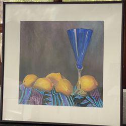 Vintage Watercolor - Vibrant Blue And Yellow 