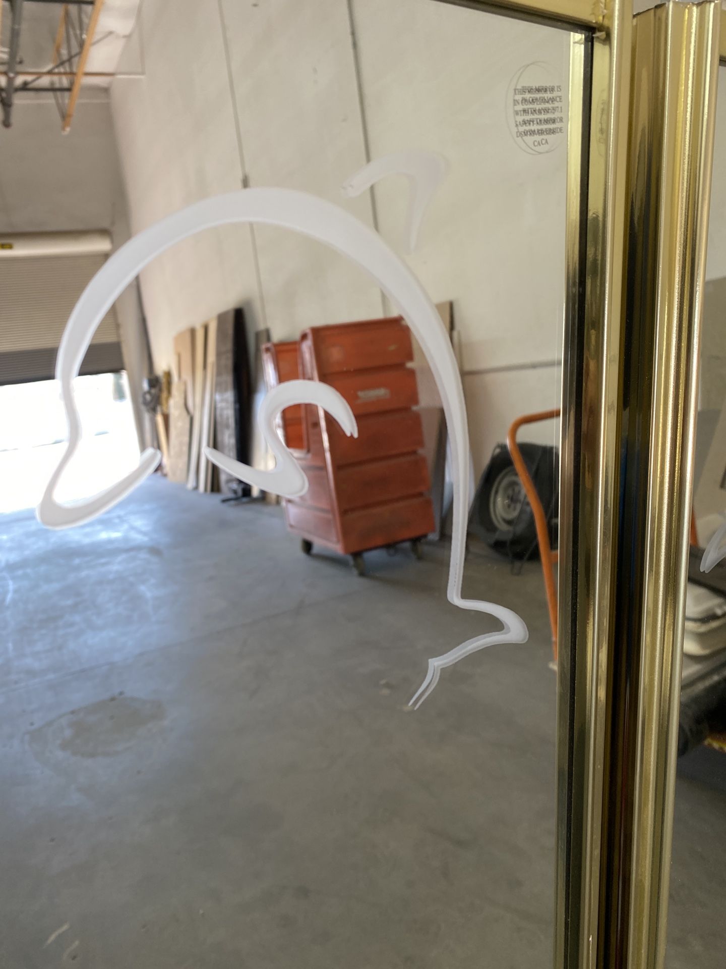 RV Dolphin Sliding Glass Mirror Closet doors