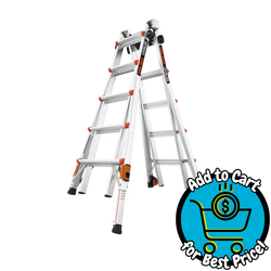 Little Giant Ladders Leveler 2.0 M22 with Leg Levelers 22-ft Reach Type 1A - 300 lbs. Load Capacity Telescoping Multi-Position Ladder