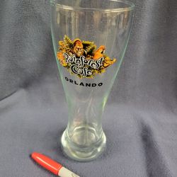 Disney's Rainforest Cafr Beer Glass Souvenir 