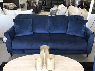 Blue sofa and loveseat new