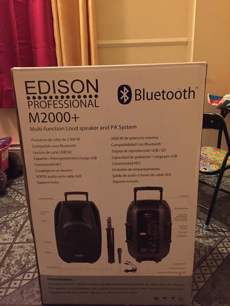 EDISON BLUETOOTH PROFESSIONAL M2000 SPEAKER for Sale in Perth Amboy, NJ