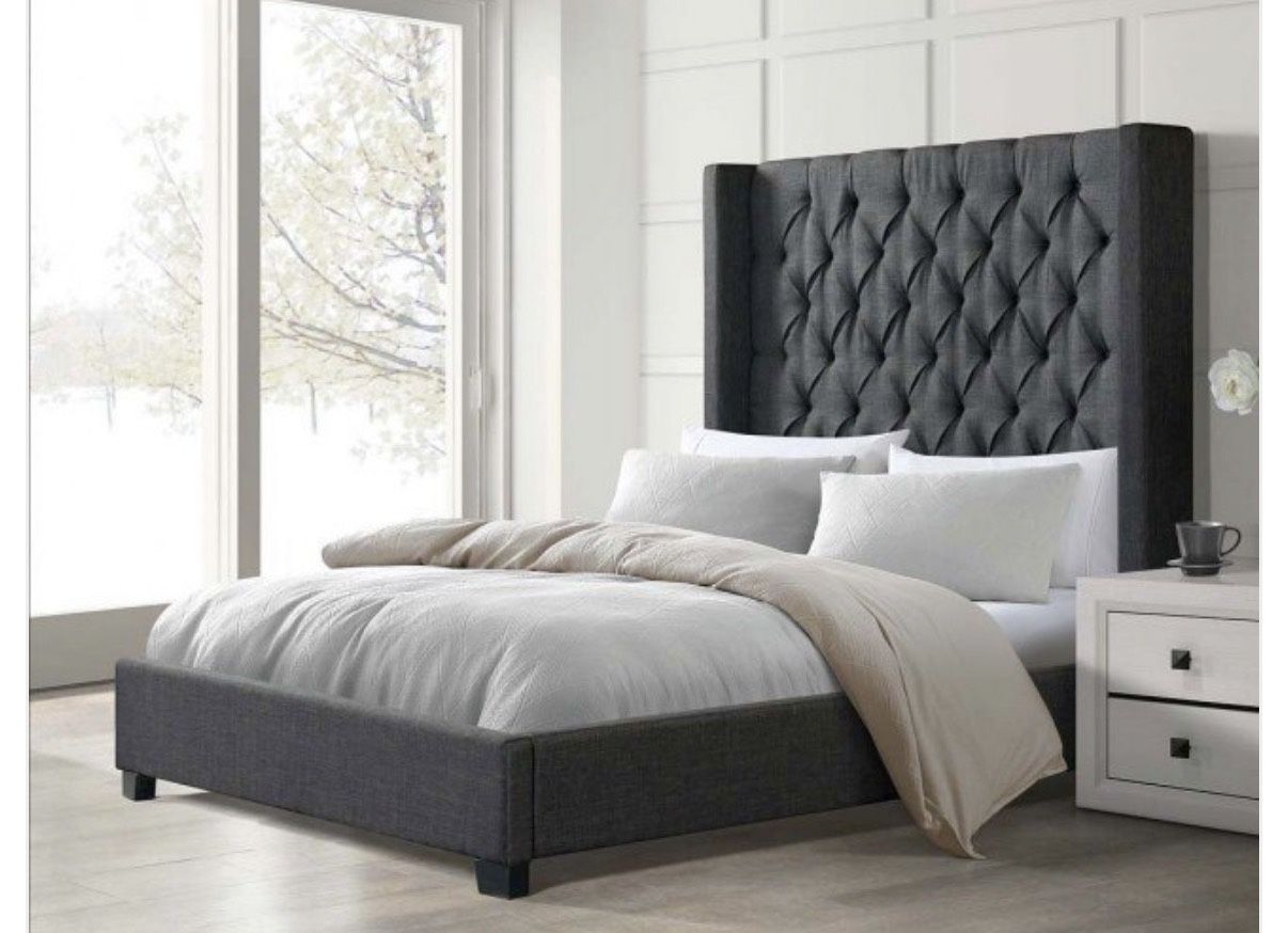 Queen bed frame (mattress not included)