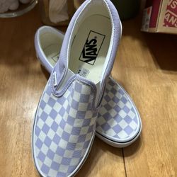 Lavender Checkered Vans 