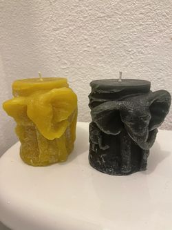 Velas Con Olor En 3D Con Diseño D Elefante Para Orula 💚💛💚💛
