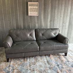 Nico 88” Genuine Top Grain Leather Sofa