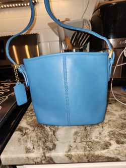 Coach Small Blue Leather Bag