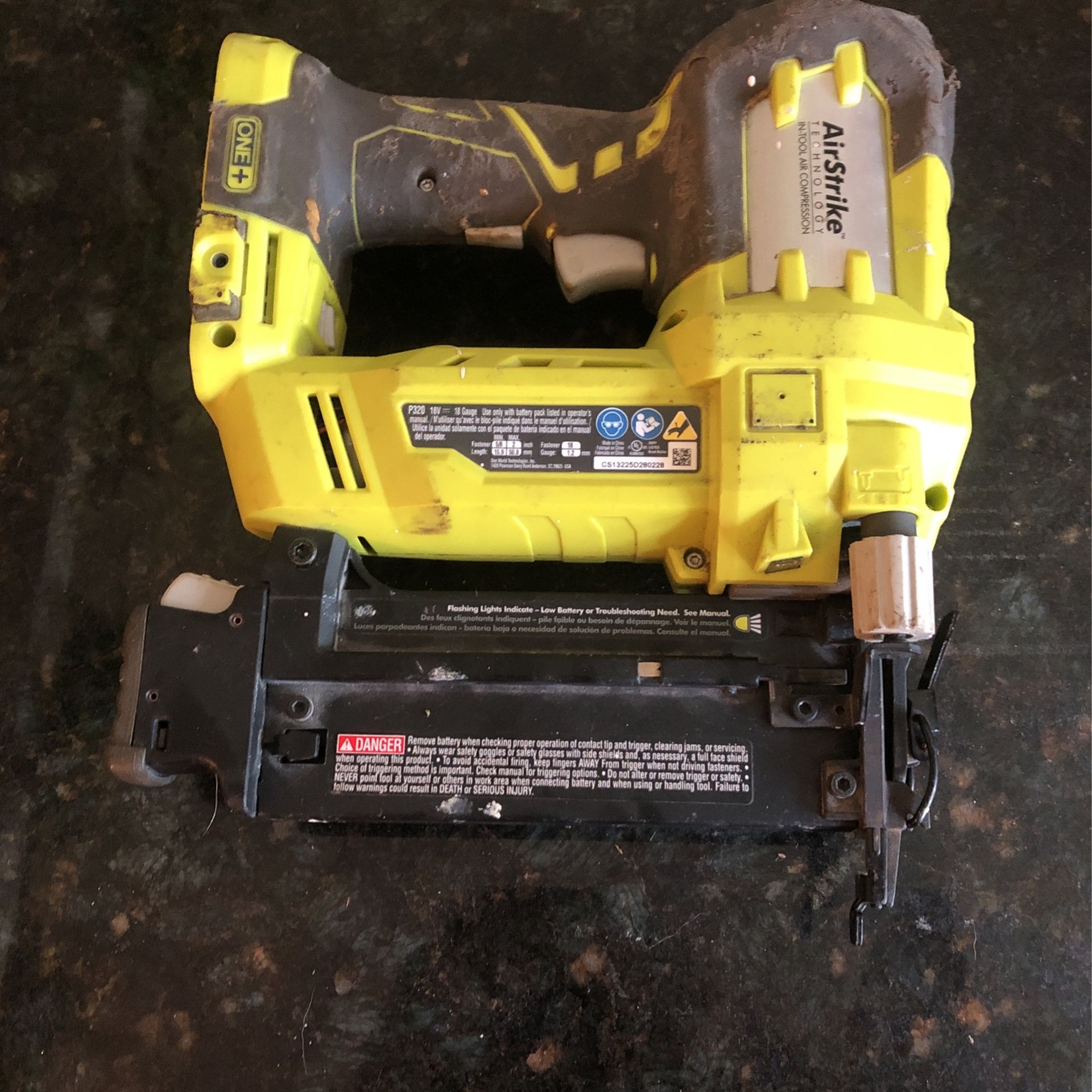 Ryobi Air strike 2” Pin Nailer For Parts