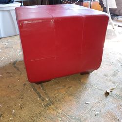 Genuine Leather Cube Ottoman