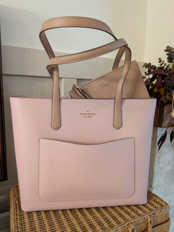 NEW Kate Spade Staci Large Tote + Wristlet/Clutch – Blossom Pink
