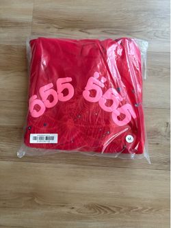 Worldwide red angel number 555 Sp5der hoodie