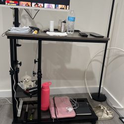 Adjustable C Table, Side Table With Tilting Drawing Board