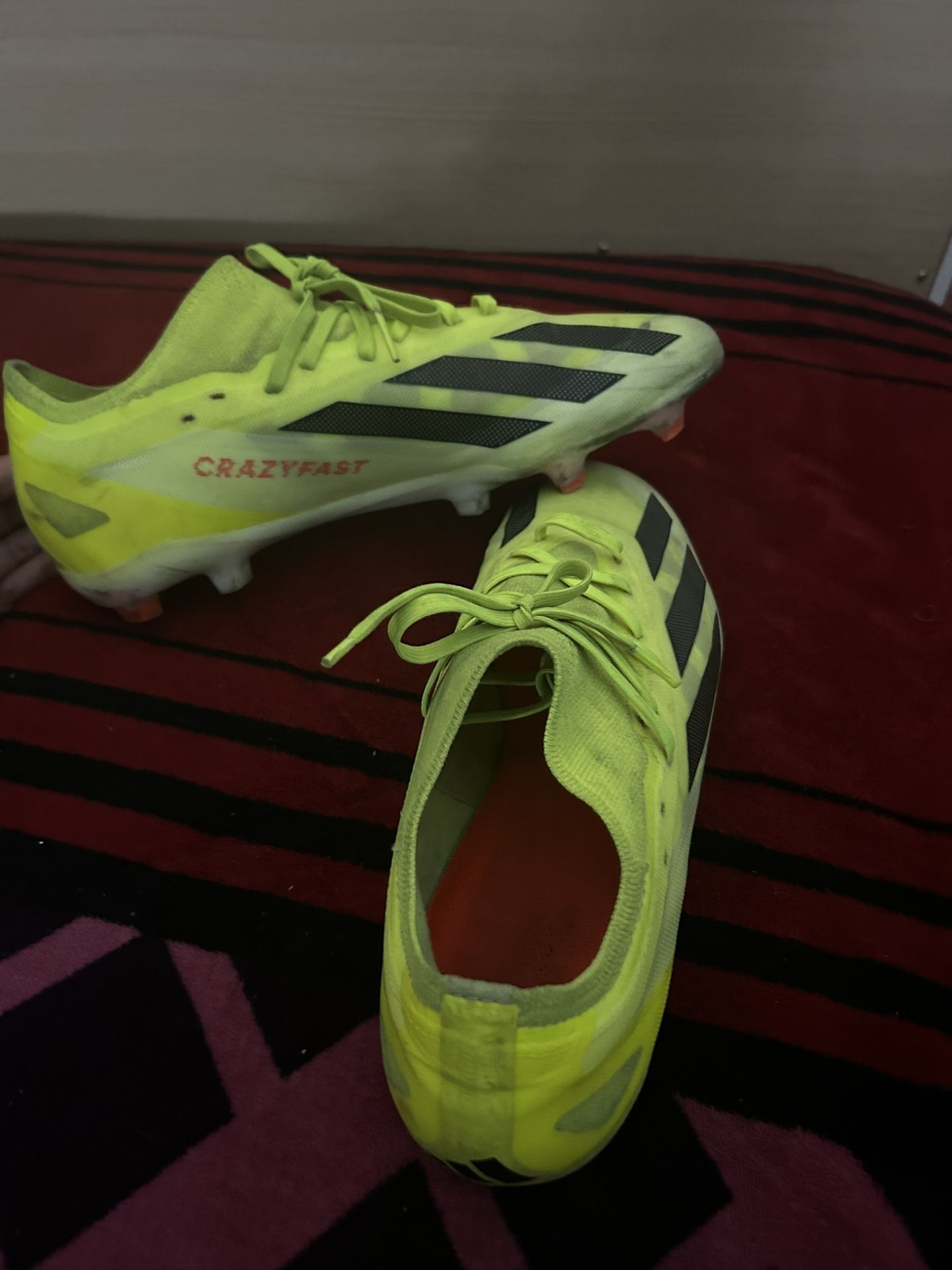 Green Adidas Soccer Cleats