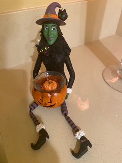 Halloween hand made candle holder