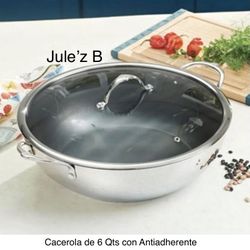 Cacerola De 6 Qts Con Antiadherente Nueva En Su Caja 🌺 Princess House 🌺