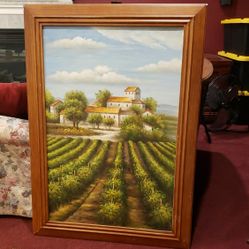 Vineyard Oil Painting