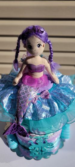 Girls Mermaid Diaper Cake